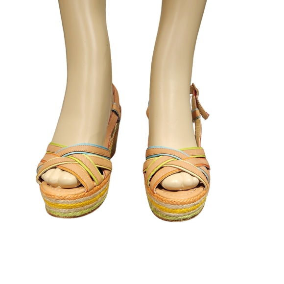 Kate spade espadrille platform colorful shoes made in Spain. - Picture 12 of 16